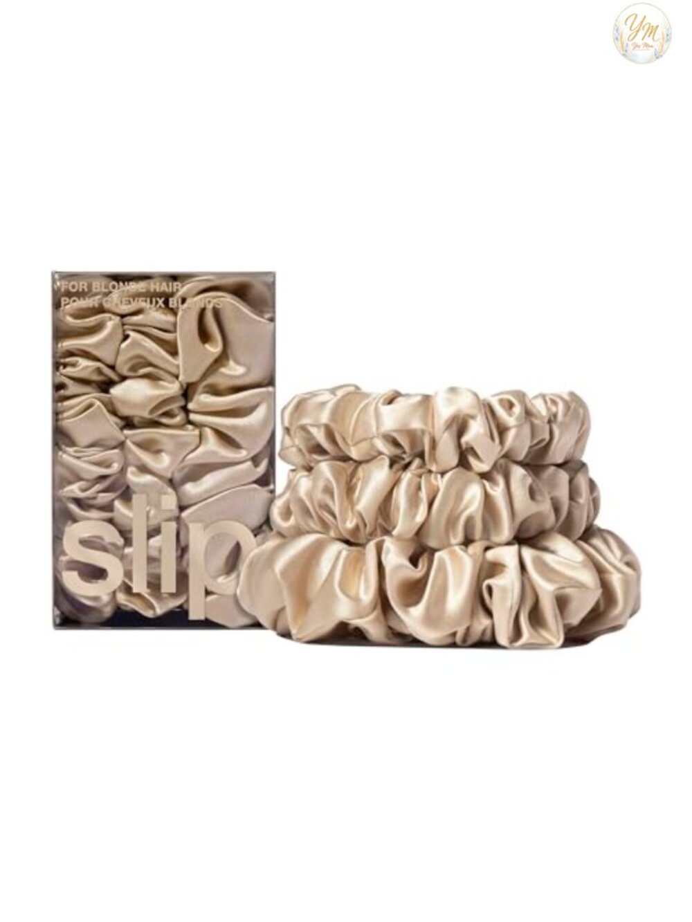 Set of 3 Mulberry Silk Hair Scrunchies, Midi and Large
